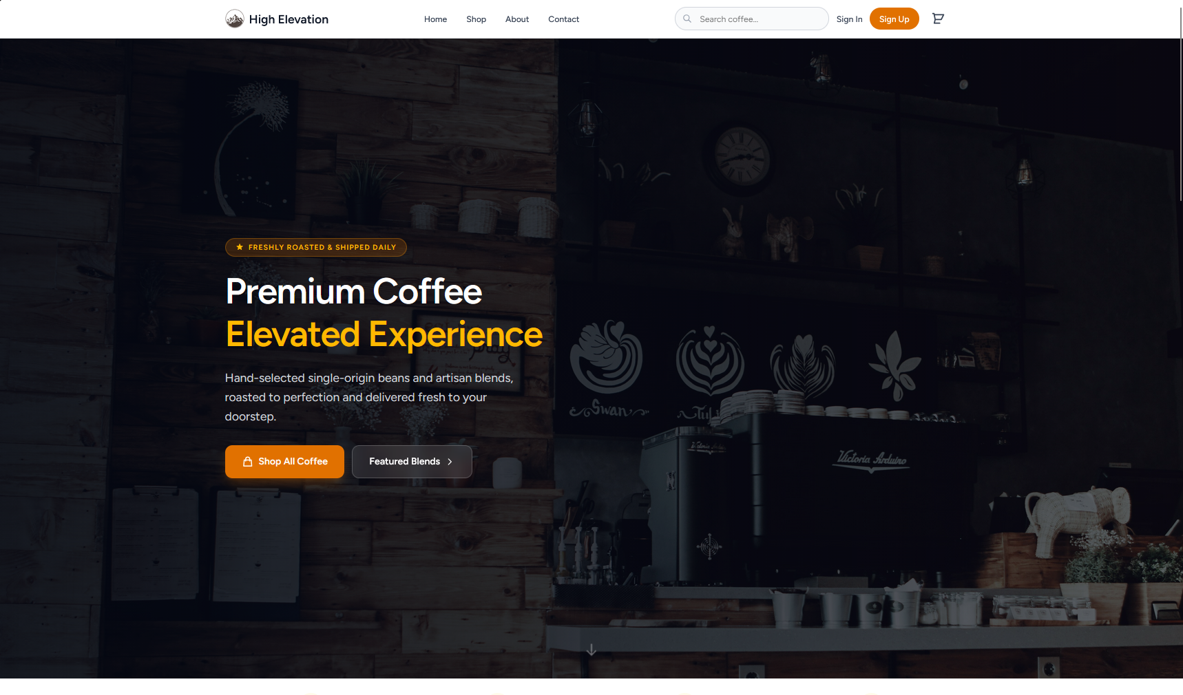 High Elevation E-Commerce Platform screenshot 1
